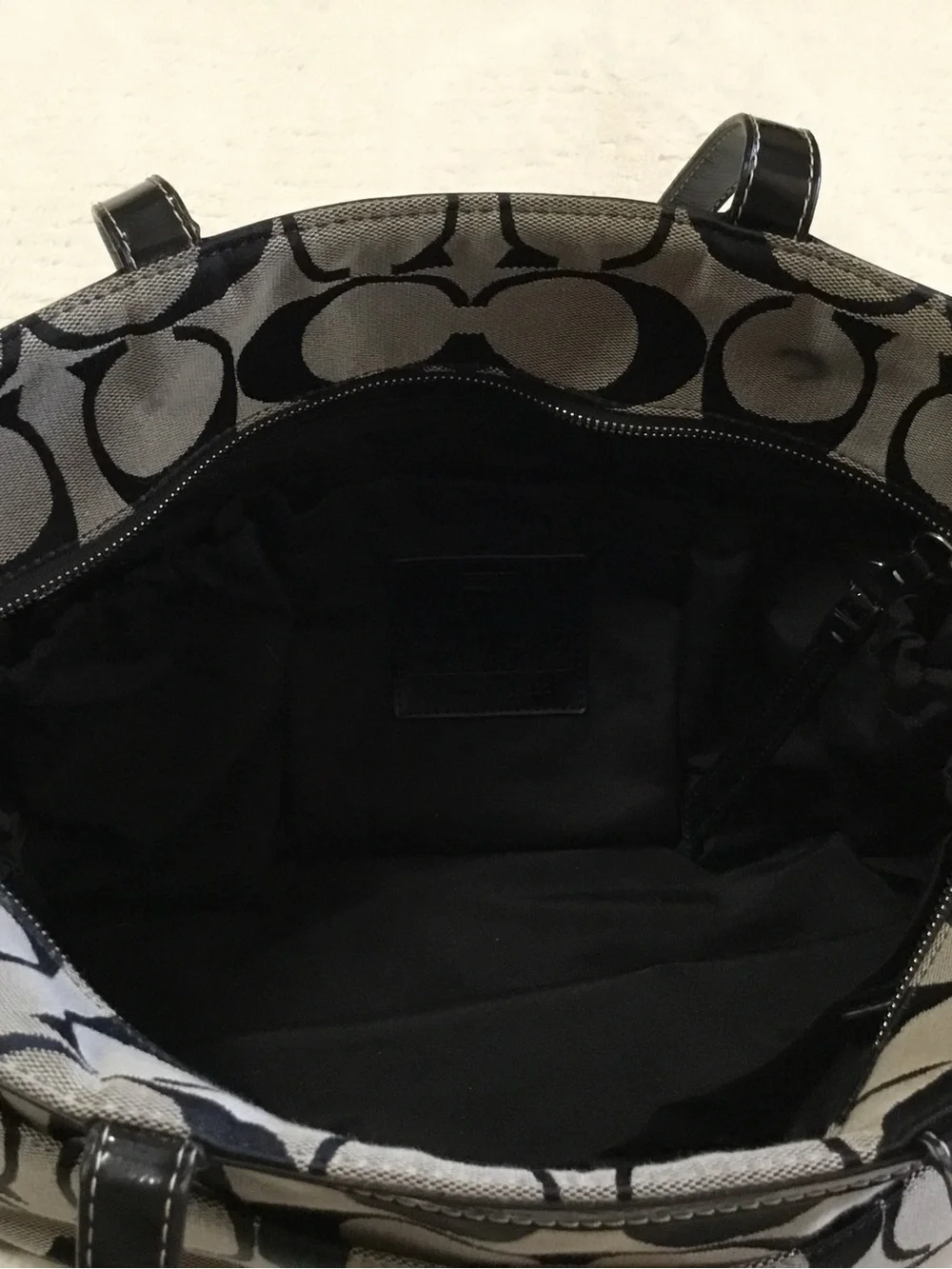 Coach COACH Signature Stripe Jacquard Diaper Baby Bag Tote Purse F19202